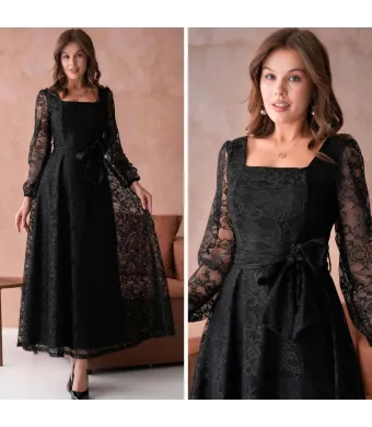Rochie lunga, eleganta, Engros, din dantela, Serie Mica