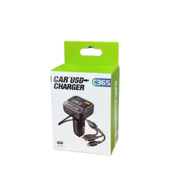 MODULATOR C36S BLUETHOOT 2 USB + TIP C 3.1A CABLU 3 IN 1 INCARCARE TELEFONB