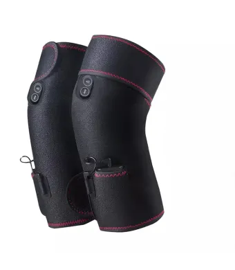 Set 2 aparate de masaj pentru genunchi, 6 trepte de vibratie si 3 nivele de temperatura, Ideal pentru circulatia sangelui, Dureri articulare, Crampe musculare, Prindere usoara, Putere 5W