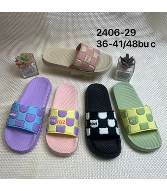Papuci Engros pentru femei cu model, mix culori