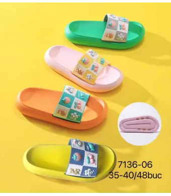 Papuci Engros pentru femei, cu model, mix culori