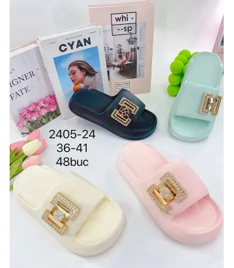 Papuci Engros pentru femei cu model, mix culori
