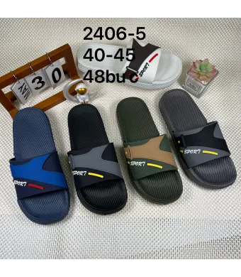 Papuci Engros pentru barbati, cu model, mix culori