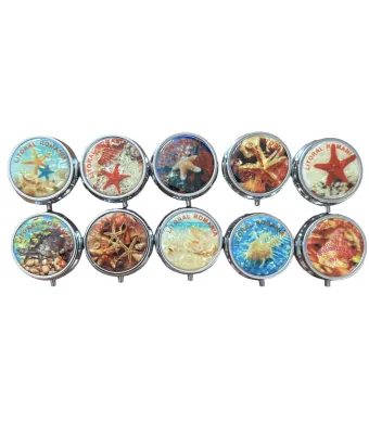 Cutie metalică cu oglindă engros Litoral Romania mix modele 5cm
