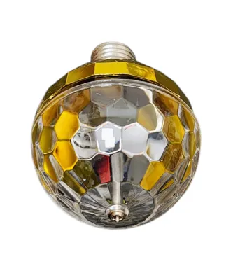 Bec LED RGB rotativ compatibil cu fasung E27, ambientala, rotatie automata,3W,engros