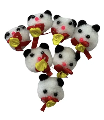 Figurine decorative pufoase albe 200/set 4x3cm