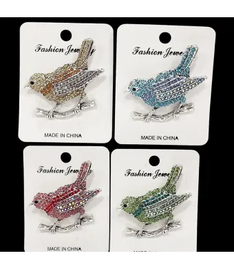 Set brose elegante cu strasuri si perle set 12 bucati 5 x 3 cm
