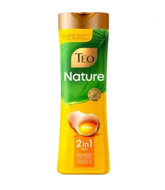 Sampon Engros pentru Par Uscat si Deteriorat Teo Nature 2 in 1 Egg, cu Ou, 350 ml