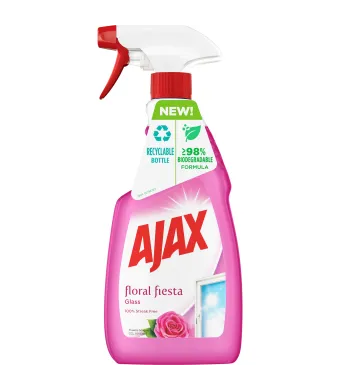 Solutie Engros pentru curatat geamuri Ajax Floral Fiesta Flowers Bouquet Pink, 500 ml