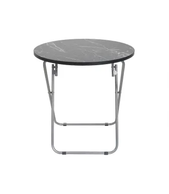 Masa plianta rotunda cu blat mdf, dimensiuni 60x65cm, negru / ZLN 6951 Engros