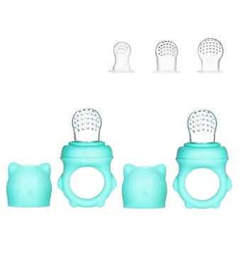 Set 2 suzete pentru fructe, 3 luni+, Verde, Engros, silicon+PP