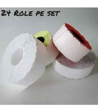 Role Etichete cu Adeziv Ondulate pentru Preturi 24/set Diferite Culori Engros