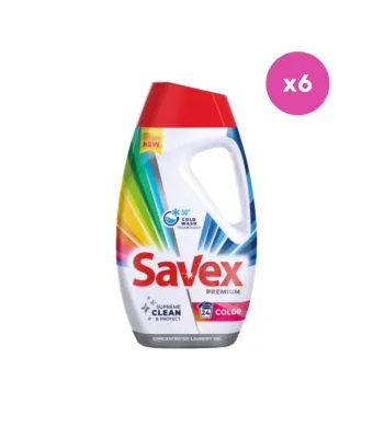 SAVEX Engros Premium Color, 1.08 l, 24 spalari, Detergent lichid rufe
