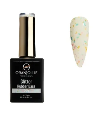 Glitter Rubber Base 008 Oranjollie 15ml