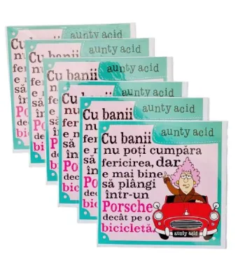 Set Felicitari engros Aunty Acid 15x15cm 6 buc/set