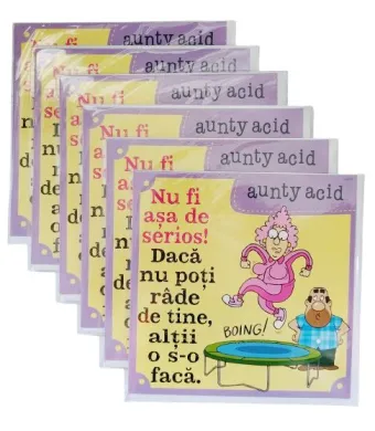 Set Felicitari engros Aunty Acid 15x15cm 6 buc/set