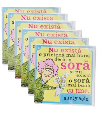 Set Felicitari engros Aunty Acid 15x15cm 6 buc/set