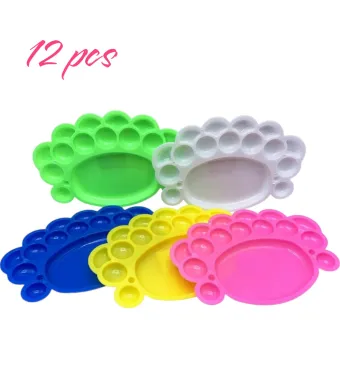 Paleta pentru Pictura din Plastic 20x13cm Diferite Culori 12/set Engros