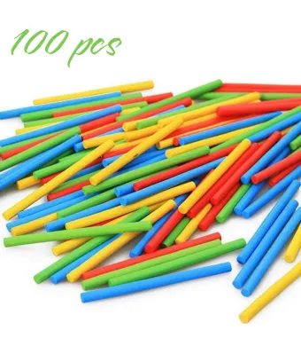 Betisoare de Numarat 100/set Diferite Culori 7cm Engros