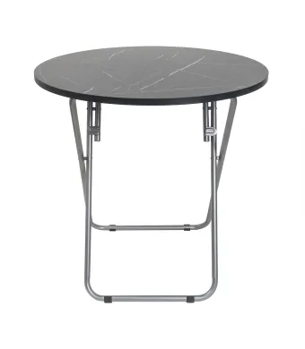 Masa plianta rotunda cu blat mdf, dimensiuni 70x70cm, negru/ ZLN 6937 Engros