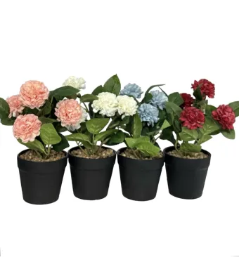 Ghiveci decorativ engros Hortensie artificială ,mix culori 20cm