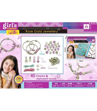 Set creativ pentru fetite cu margele si bratari incluse en gross