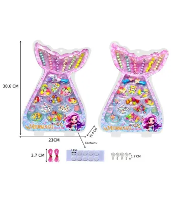 Set creativ bratari coliere  pentru fetite cu margele colorate en gross