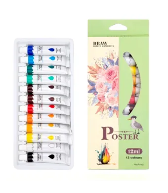Tempera Acuarele la Tub pentru Poster 12ml Diferite Culori 12/set Engros