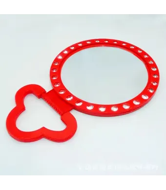 Oglinda de masa en-gros cu pietricele, oglinda rotunda pentru machiaj, mix de culori