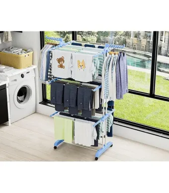 Uscător de rufe vertical, mobil și pliabil, 173 cm înălțime, EN GROSS