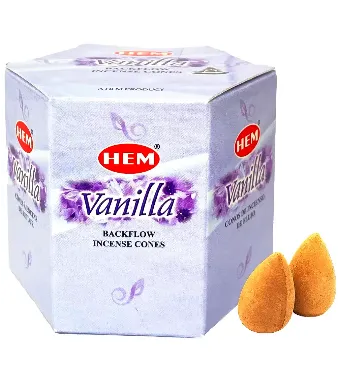 Conuri parfumate backflow 40buc Vanilla