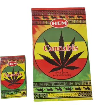 Conuri parfumate backflow Cannabis 12 buc/cutie