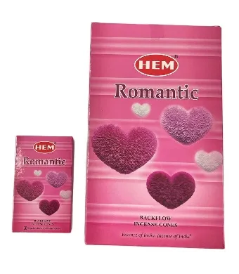 Conuri parfumate backflow Romantic 12 buc/cutie