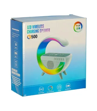 Boxa inteligenta multifunctionala G500, incarcare wireless, ceas, led, 16.5×16×6cm Engros