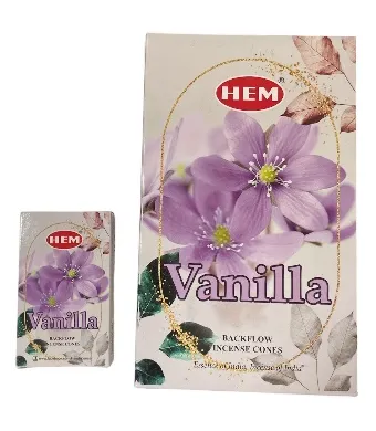 Conuri parfumate backflow Vanilla12 buc/cutie