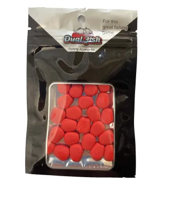 Porumb flotant din silicon, cu aroma adaugata, pentru pescuit, culoare rosu, Dual Fish Engros