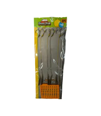 Carlige legate cu opritori, pentru pescuit, dimensiunea 2, Dual Fish Engros