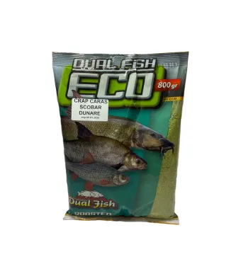 Nada ECO sub forma de cereale sfaramate pentru pescuit, aditivata, aroma de CRAP CARAS SCOBAR DUNARE, 800 grame, Dual Fish Engros
