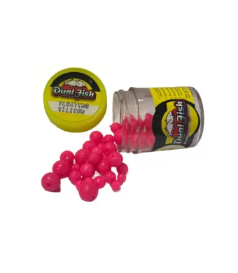 Bile artificiale (silicon) , culoare roz fluo, Dual Fish Engros