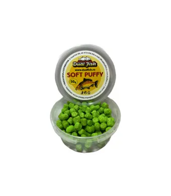 Puffy Soft, dimensiune medi, aroma de ANASON (VERDE), 50 gr, Dual Fish Engros