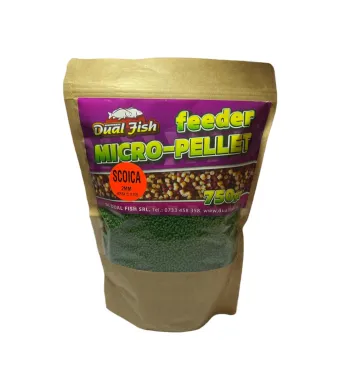 Micro Pelete Special Feeder, dimensiune de 2 mm, aroma de SCOICA, 750 gr, Dual Fish Engros