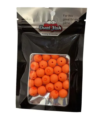Bile din silicon, cu aroma adaugata, pentru pescuit, culoare portocaliu fluo, Dual Fish Engros