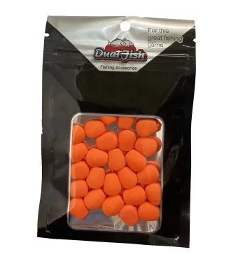 Porumb flotant din silicon, cu aroma adaugata, pentru pescuit, culoare portocaliu fluo, Dual Fish Engros