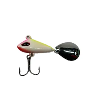 Spinnertail pentru pescuitul la rapitor, culoare rosu, alb si galben, Dual Fish Engros