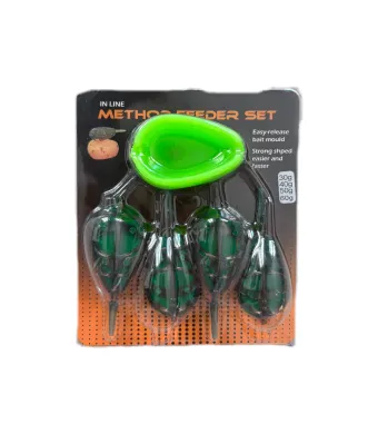Set matrita + 4 momitoare method feeder, 30 GR + 40 GR + 50 GR + 60 GR, Dual Fish Engros