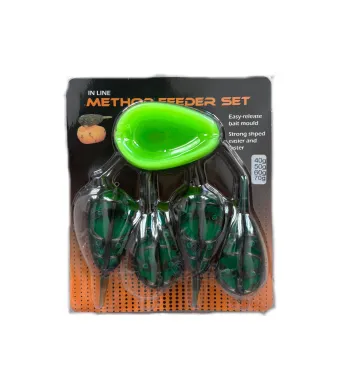 Set matrita + 4 momitoare method feeder, 40 GR + 50 GR + 60 GR + 70 GR, Dual Fish Engros