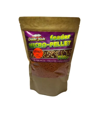 Micro Pelete Special Feeder, dimensiune de 2 mm, aroma de TUTTI FRUTTI, 750 gr, Dual Fish Engros