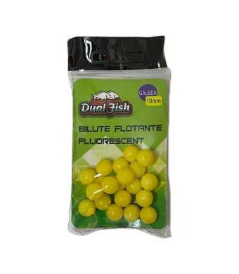 BILUTE FLOTANTE FLUORESCENTE PENTRU PESCUIT, DIMENSIUNE 10 MM, DUAL FISH Engros
