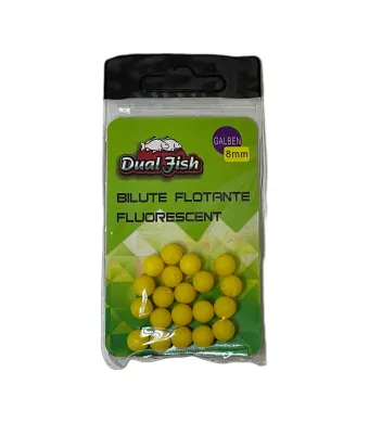 BILUTE FLOTANTE FLUORESCENTE PENTRU PESCUIT, DIMENSIUNE 8 MM, DUAL FISH Engros