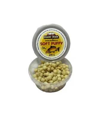 Puffy Soft, dimensiune medi, aroma de CASCAVAL (ALB), 50 gr, Dual Fish Engros